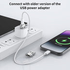 50 paquetes de adaptador USB A a USB transparente, convertidor de cargador USB C hembra a A macho compatible con Apple Watch Ultra iWatch 8 7, iPhone 16 15 14 13 Pro Max Plus, iPad 9 10 Air 5 Mini 6