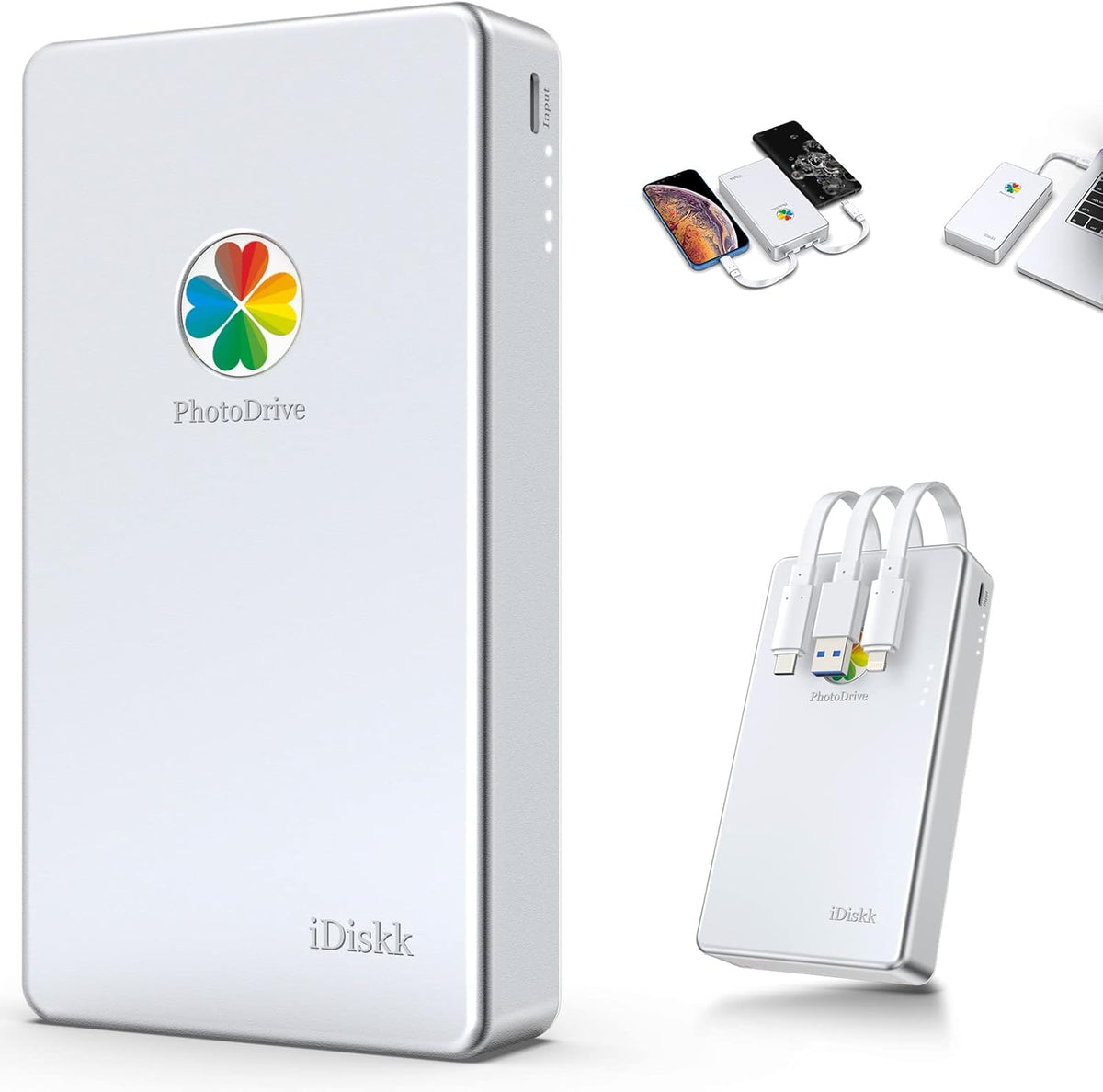iDiskk Disco duro externo de 2TB con certificación MFi para iPhone...