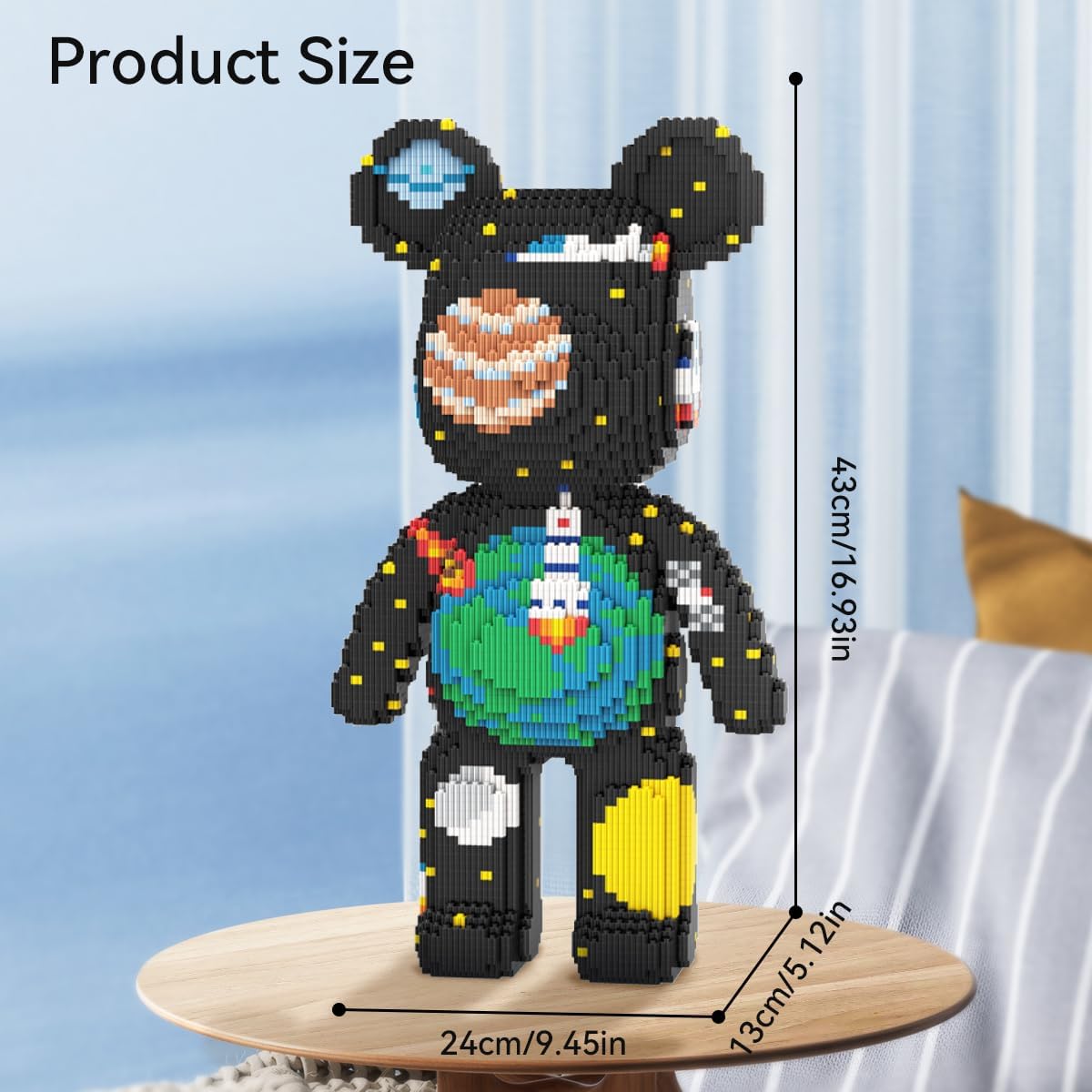 DAHONPA Conjunto de bloques de construcción micro Animal Space Bear (7220 piezas) Ladrillo del universo y del planeta con cajón de almacenamiento, regalo para adultos y niños