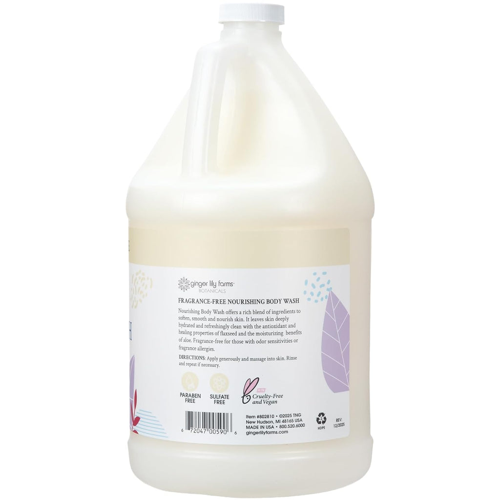 Ginger Lily Farms Botanicals - Jabón corporal nutritivo, Sin fragancia, paquete de de 4
