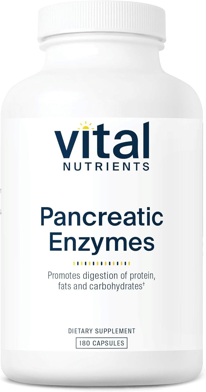 Vital Nutrients Enzimas pancreáticas de 1000 mg (fuerza completa) -...