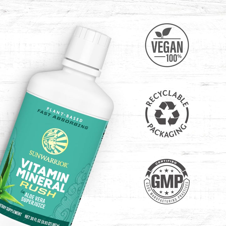 Sunwarrior Suplementos multivitamínicos líquidos y minerales vegano...