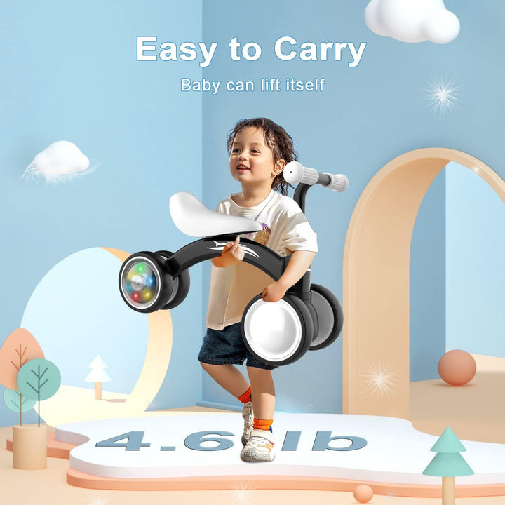 Bicicleta de equilibrio para bebés con iluminación colorida, juguet...