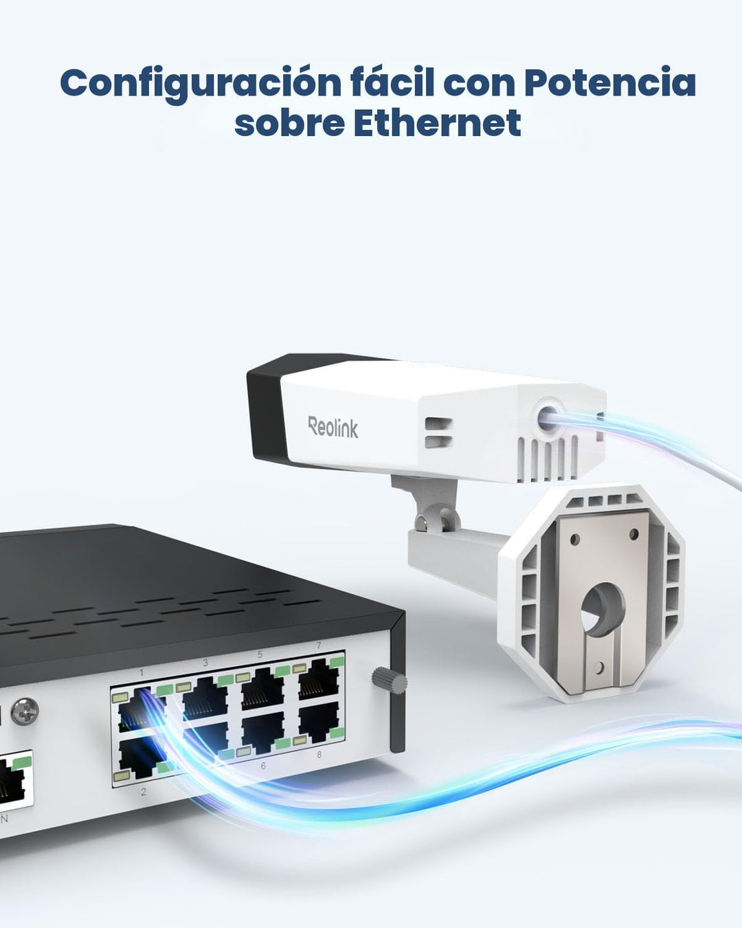 Sistema de cámara de seguridad REOLINK 4K PoE, cámara IP para el ho...
