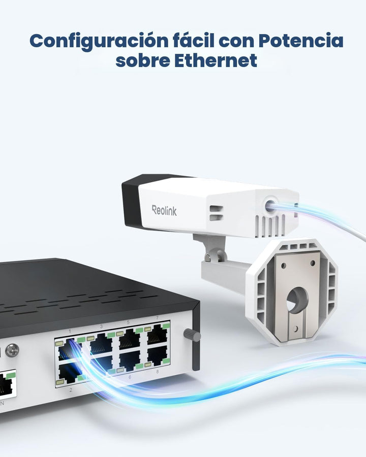 Sistema de cámara de seguridad REOLINK 4K PoE, cámara IP para el ho...