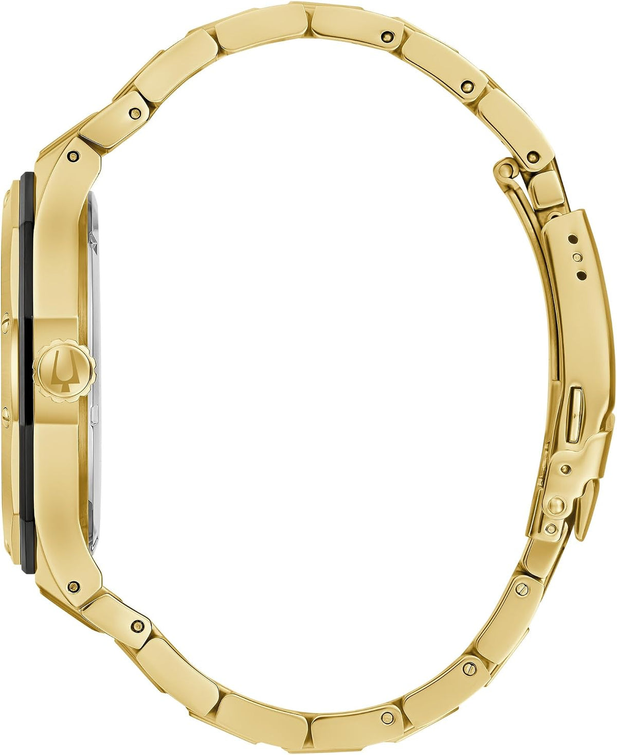 Bulova Reloj de cuarzo clásico para hombre de acero inoxidable de 3 manecillas con diamantes y día/fecha, 44mm