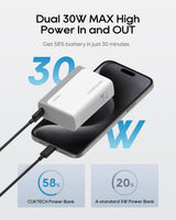 CUKTECH Mini banco de energía de 30 W, cargador portátil de 10000 m...