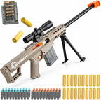 Rifle de francotirador de juguete de bala suave, proyectil de espuma para expulsar pistolas de espuma realistas, dardos falsos para patio trasero, juego de disparos al aire libre para niños