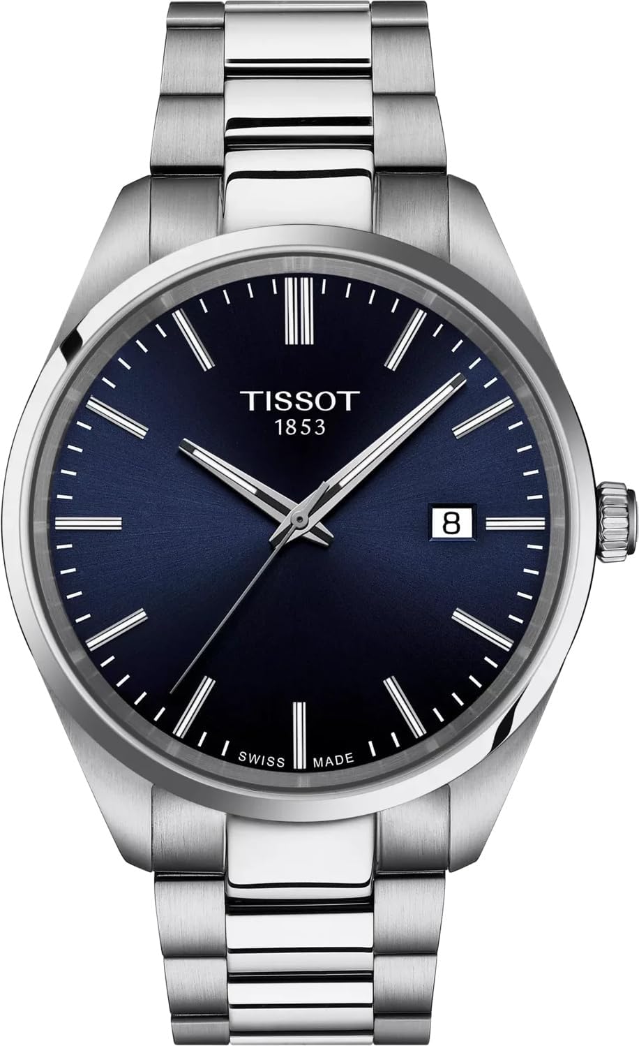 Tissot PR 100, cuarzo suizo, 1.575 en, esfera azul, reloj para hombre