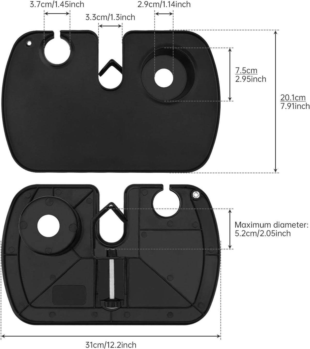 Lifexciting Bandeja de soporte para micrófono con soporte para micr...