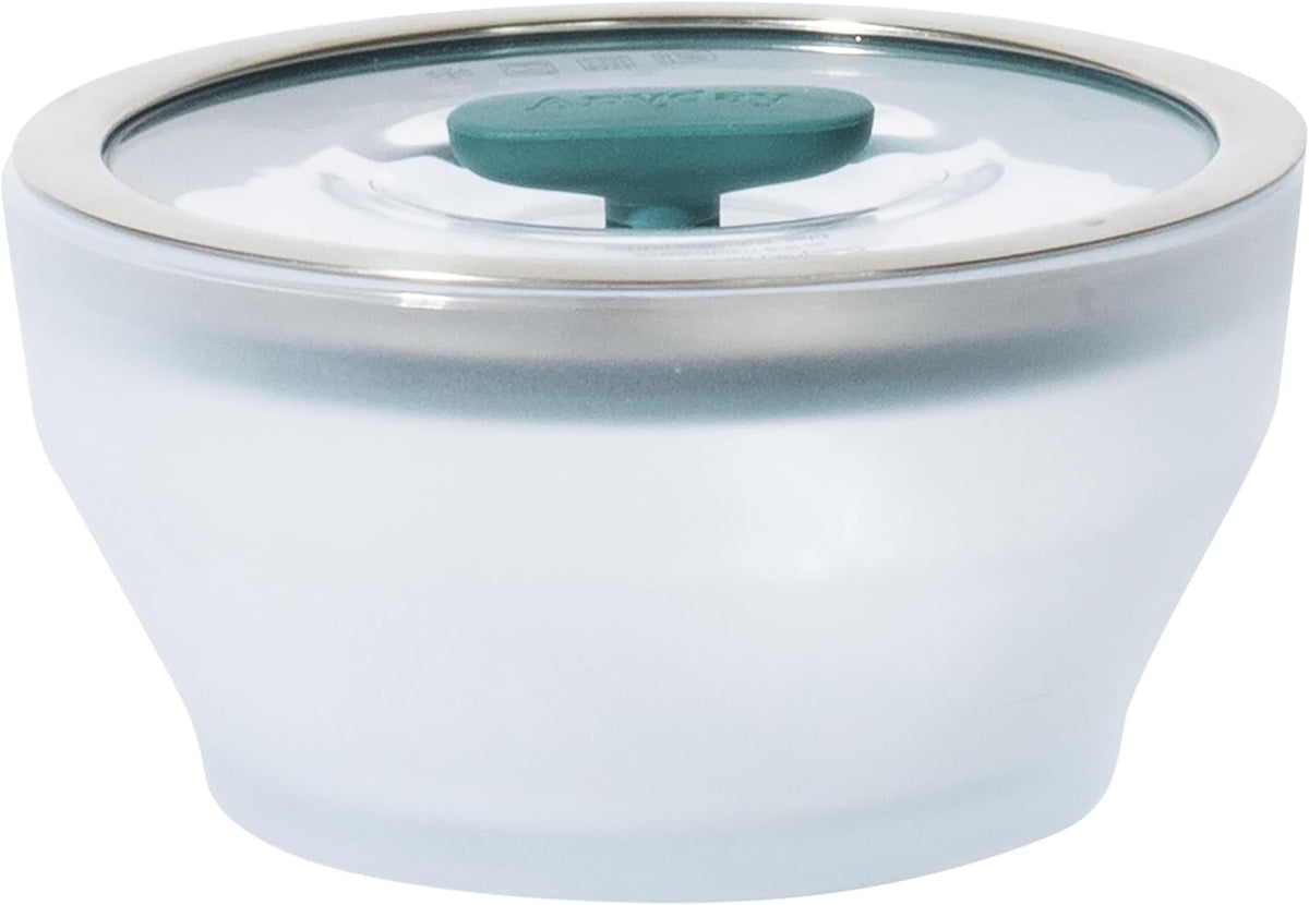 Anyday Utensilios de cocina para microondas y recipiente de vidrio de 4 tazas con tapa de vidrio, almacenamiento profundo de alimentos sin plástico | Vaporizador hermético apilable con tapa ventilada