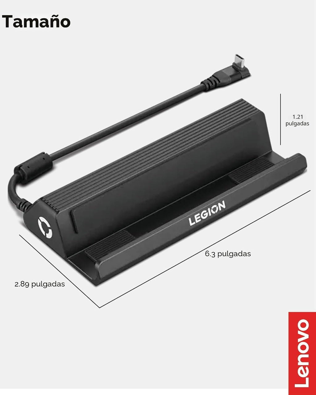 Legion Go USB-C Hub Dock para Legion Go – 6-en-1 Dock, puerto Expansion, carga, Video, Ethernet Support