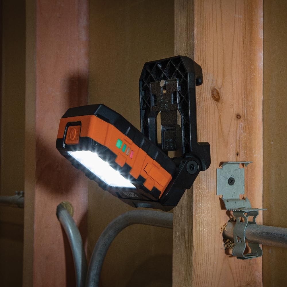 KLEIN TOOLS Luz de trabajo LED recargable 56416, 3 modos, compatible con