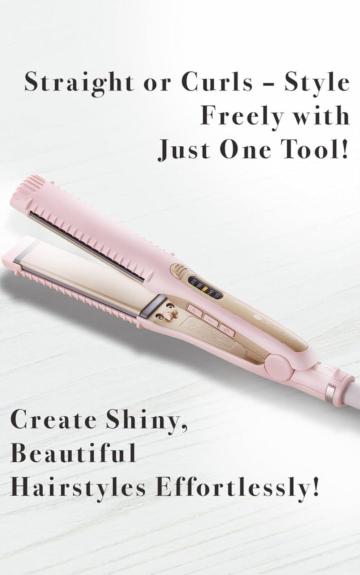 Creates ION - Plancha plana para cabello liso Klein, color rosa, li...