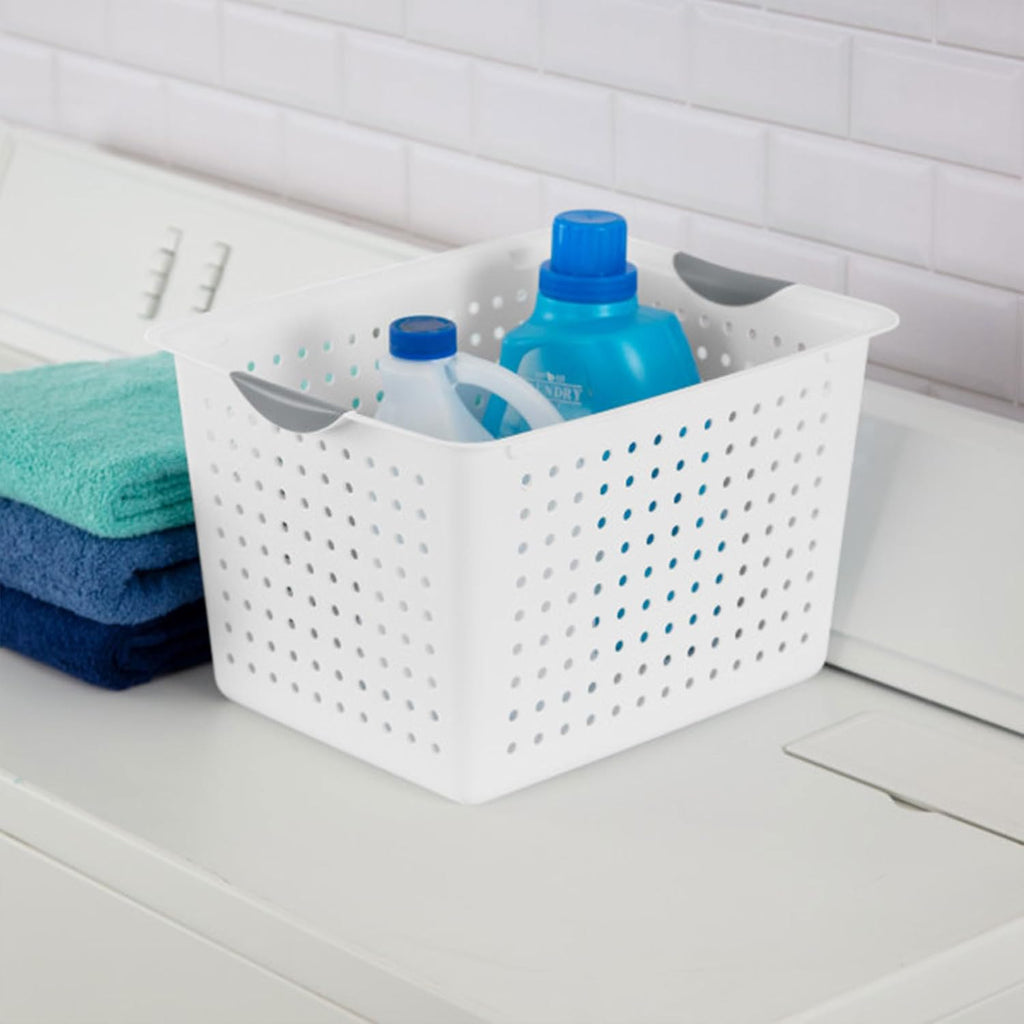Sterilite Deep Ultra - Cesta organizadora de almacenamiento de plástico con