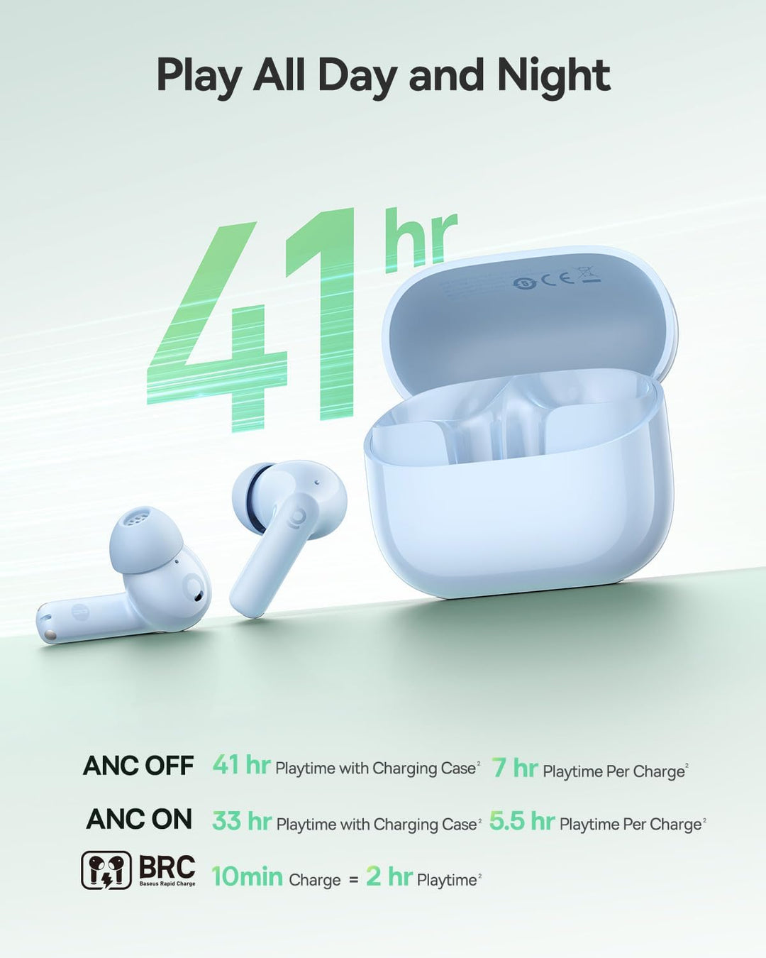 Baseus Bass BP1 NC - Auriculares inalámbricos híbridos con cancelac...