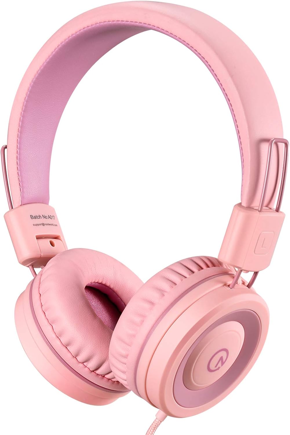 noot products Auriculares para niños K11 plegables estéreo sin enredos de 5 pies de largo cable de 0.138 in Jack Plug in Ear auriculares con cable para