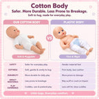 AuntyFey - Juego de muñecas de bebé de 12 pulgadas, moisés para muñeca con