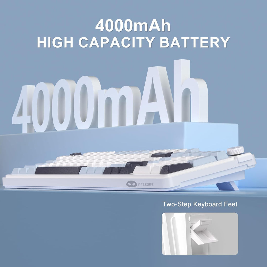 MageGee GK960 Teclado inalámbrico, 98 teclas trimodo BT\/2.4G\/tecl...