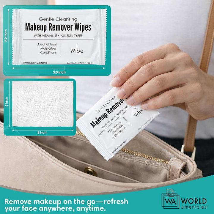 World Amenities - Toallitas removedoras de maquillaje a granel | 50...