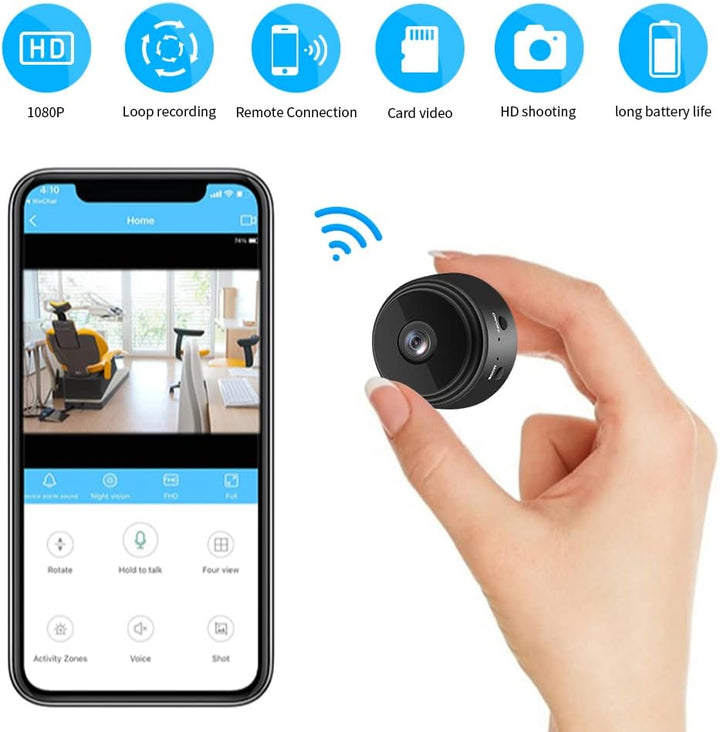 senri Mini cámara de seguridad 1080P HD WiFi para el hogar