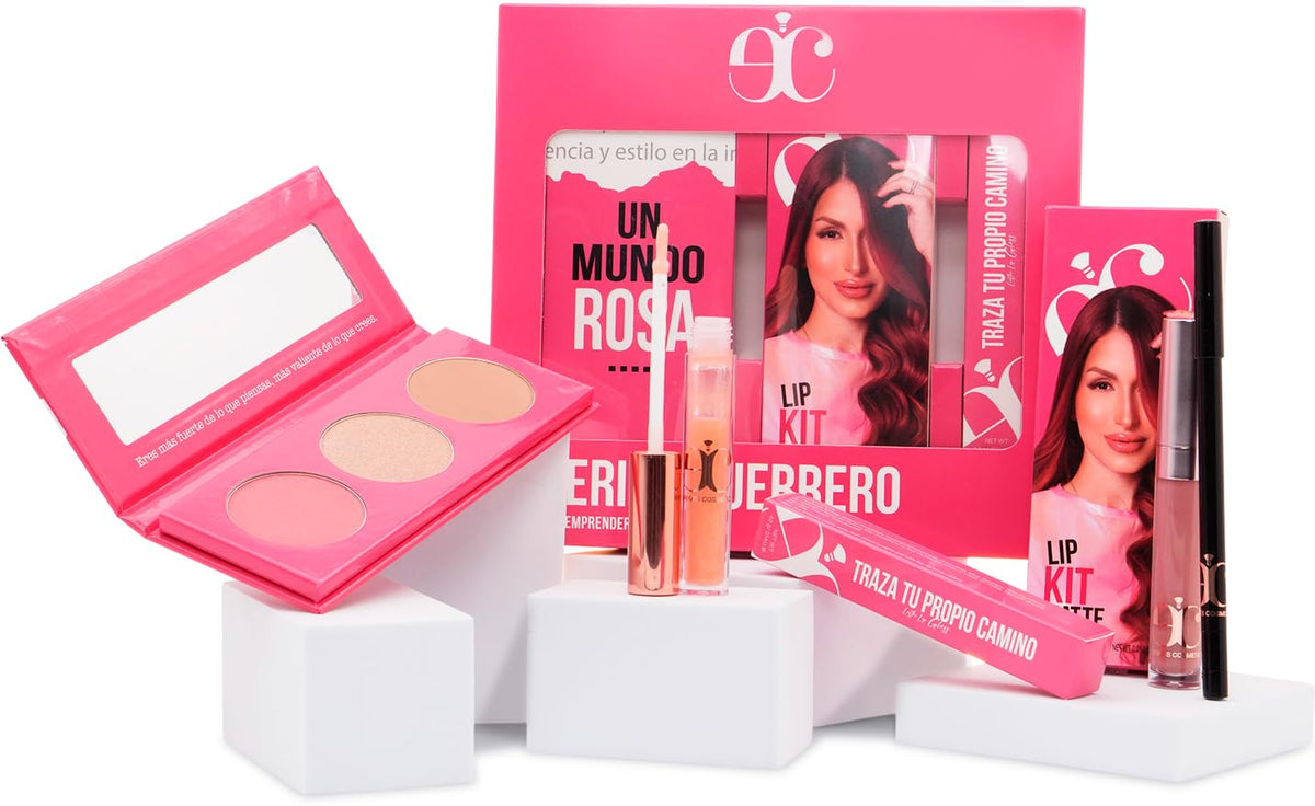 Erikas Kit de maquillaje cosmético: brillo de labios, delineador de...