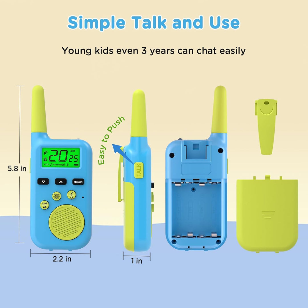 Peakeep Walkie Talkies para niños de largo alcance 3 millas, juguet...