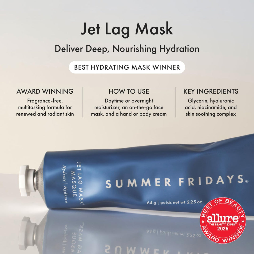Summer Fridays Jet Lag Mask - Crema hidratante facial + mascarilla...