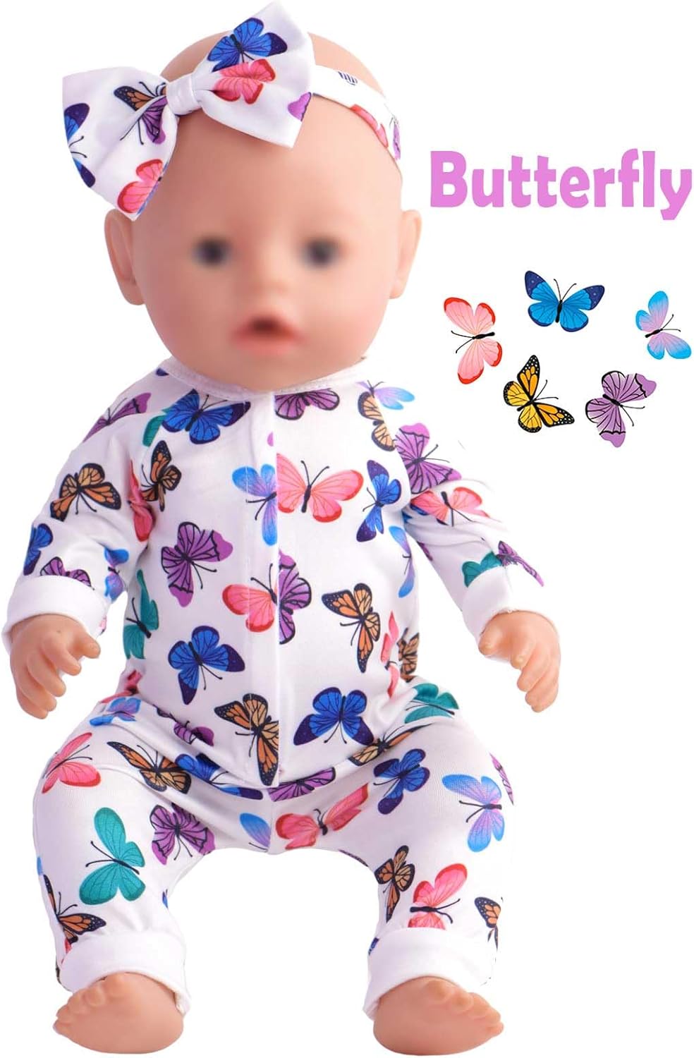 Sweet Dolly Juego de 5 accesorios para muñecas de bebé, ropa y diad...