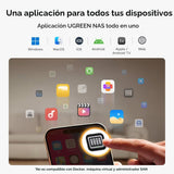 UGREEN NAS DH2300 NASync de escritorio de 2 bahías, capacidad de so...