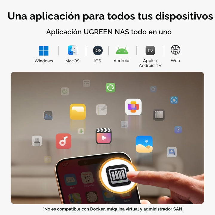 UGREEN NAS DH2300 NASync de escritorio de 2 bahías, capacidad de so...