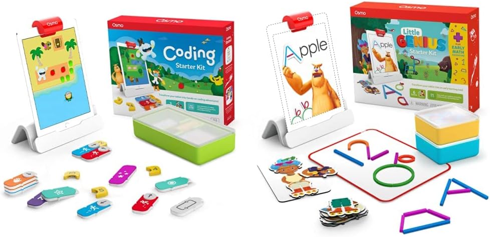 Osmo - Kit de iniciación de codificación para iPad - 9 juegos educativos de aprendizaje - Edades de 5 a 10 años - Aprende a codificar, conceptos básicos de codificación y rompecabezas de codificación