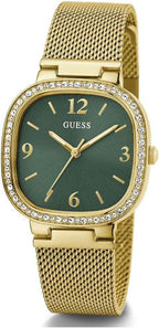 GUESS Reloj de pulsera cuadrado redondeado