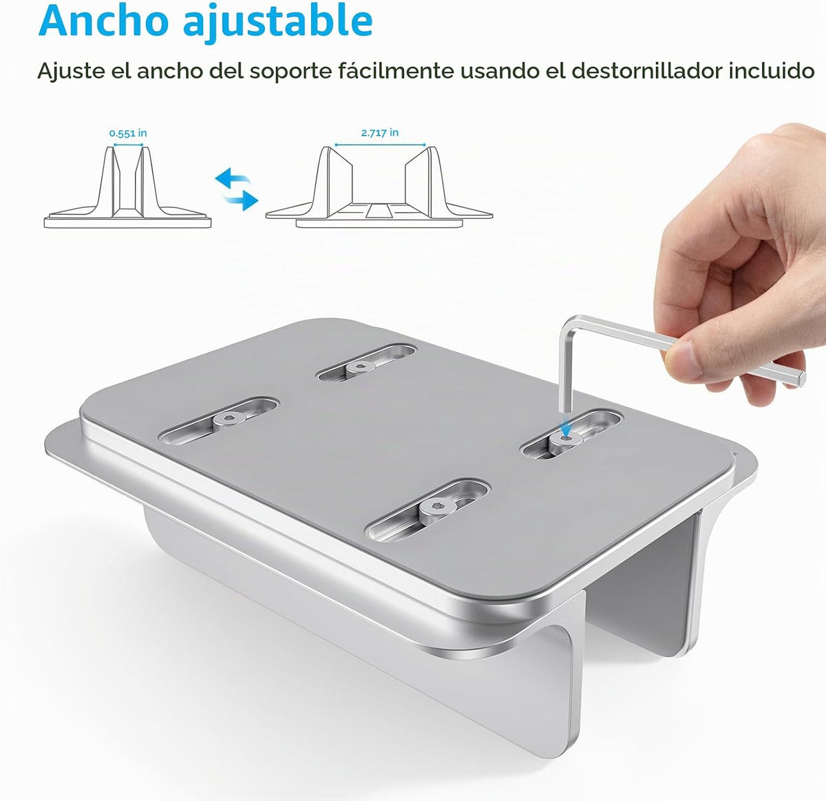 Omoton Soporte vertical para computadora portátil, soporte de alumi...
