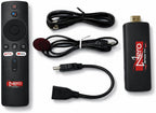 Dispositivo de transmisión Nero Stick TV 4K/8K HDR, alimentado por Android 14 y Google TV, Bluetooth 5.4, HDMI y USB, compatible con Wi-Fi 6E, TV gratuita y en vivo sin cable ni satélite