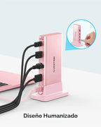 LENTION, CB-TP-D53HEA-CCN-ROG-AE, hub USB 3.0 de 5 puertos