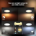Philips Hue Retrofit - Iluminación empotrable inteligente de 4 pulgadas