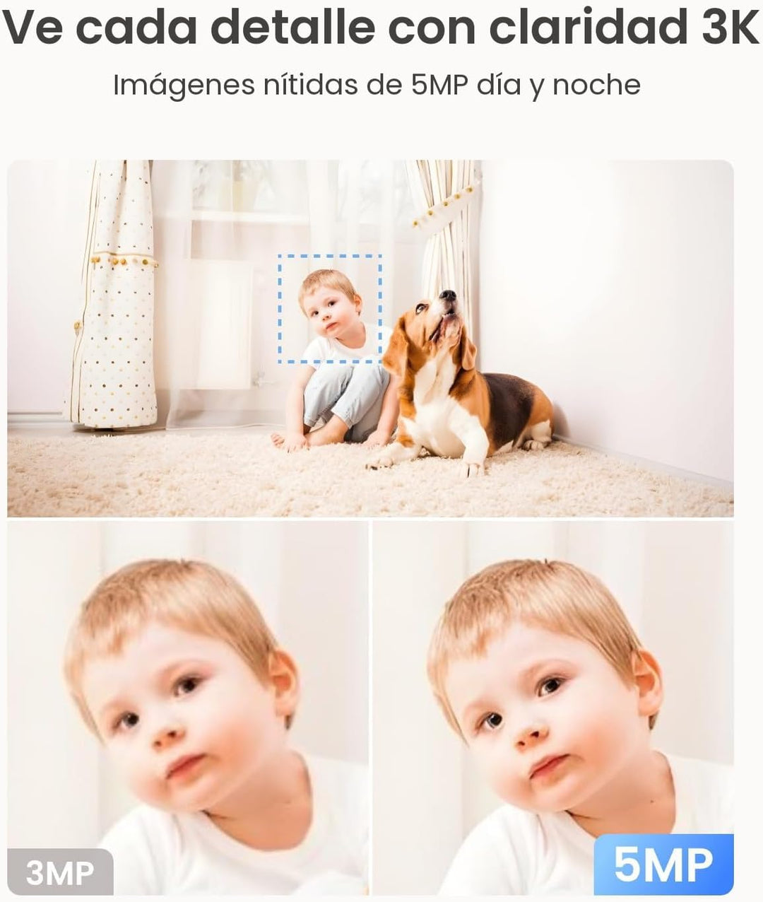 Cámara de seguridad para interiores, Reolink E1 Pro cámara de WiFi...