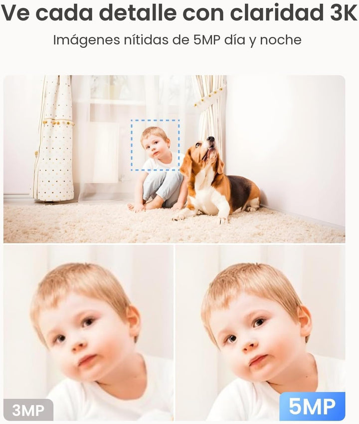 Cámara de seguridad para interiores, Reolink E1 Pro cámara de WiFi...