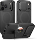 SURITCH para iPhone 18 Pro Funda para MagSafe, Cobertura de Cámara, Negra