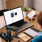 Brazo robot para Arduino, kit de construcción de robot inteligente que puede memorizar y repetir movimientos para principiantes, adolescentes/adultos para aprender electrónica, programación