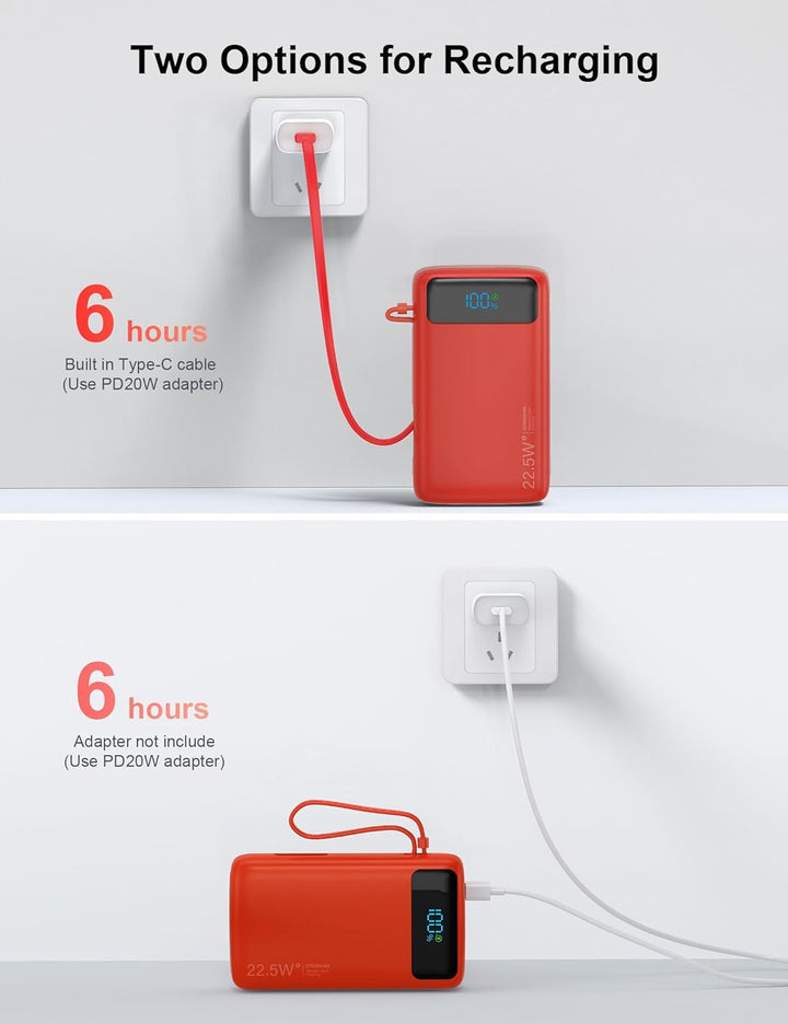 Cargador portátil, 27000 mAh 22.5 W, cargador de batería de carga r...