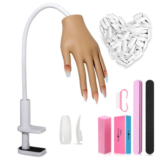 Mano de práctica para uñas acrílicas, uñas que nunca se caen, mano...