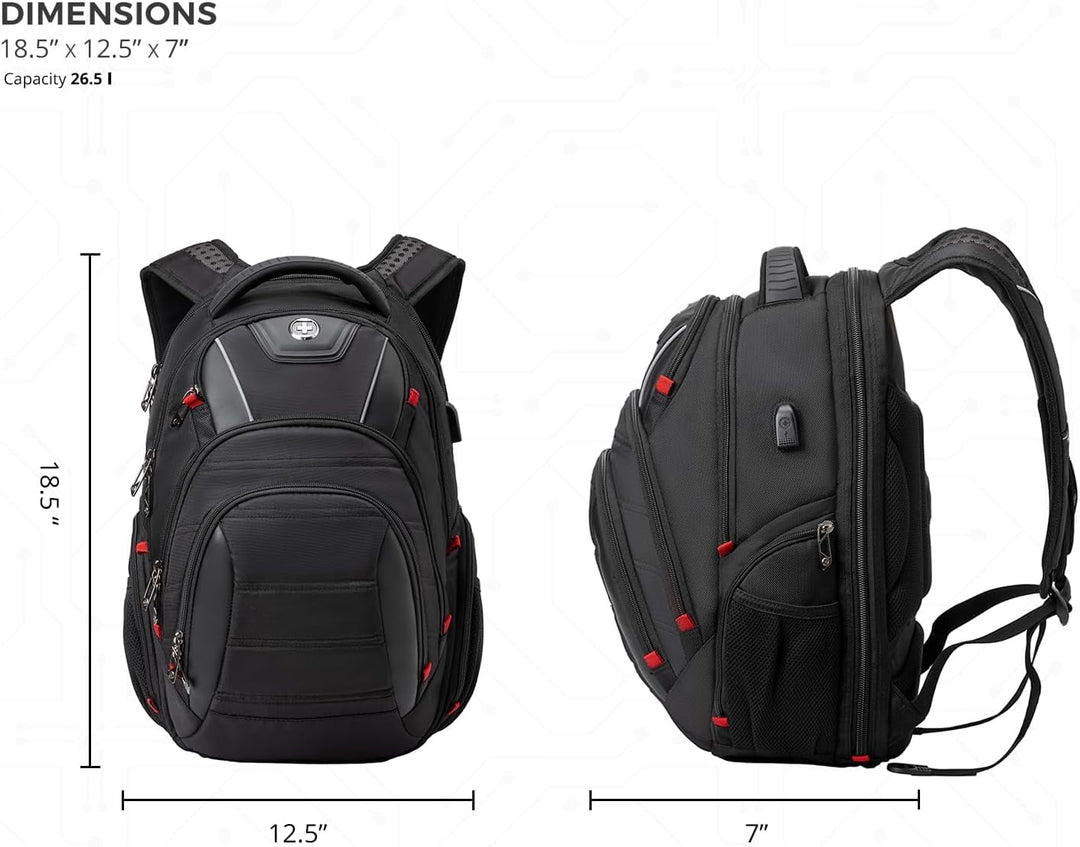 Swissdigital - Mochila para laptop de diseño para hombres, para uni...