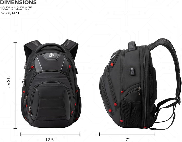 Swissdigital - Mochila para laptop de diseño para hombres, para uni...