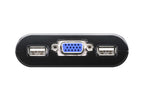 ATEN CS22U - Conmutador KVM de 2 puertos USB y cable VGA con selector de puerto remoto