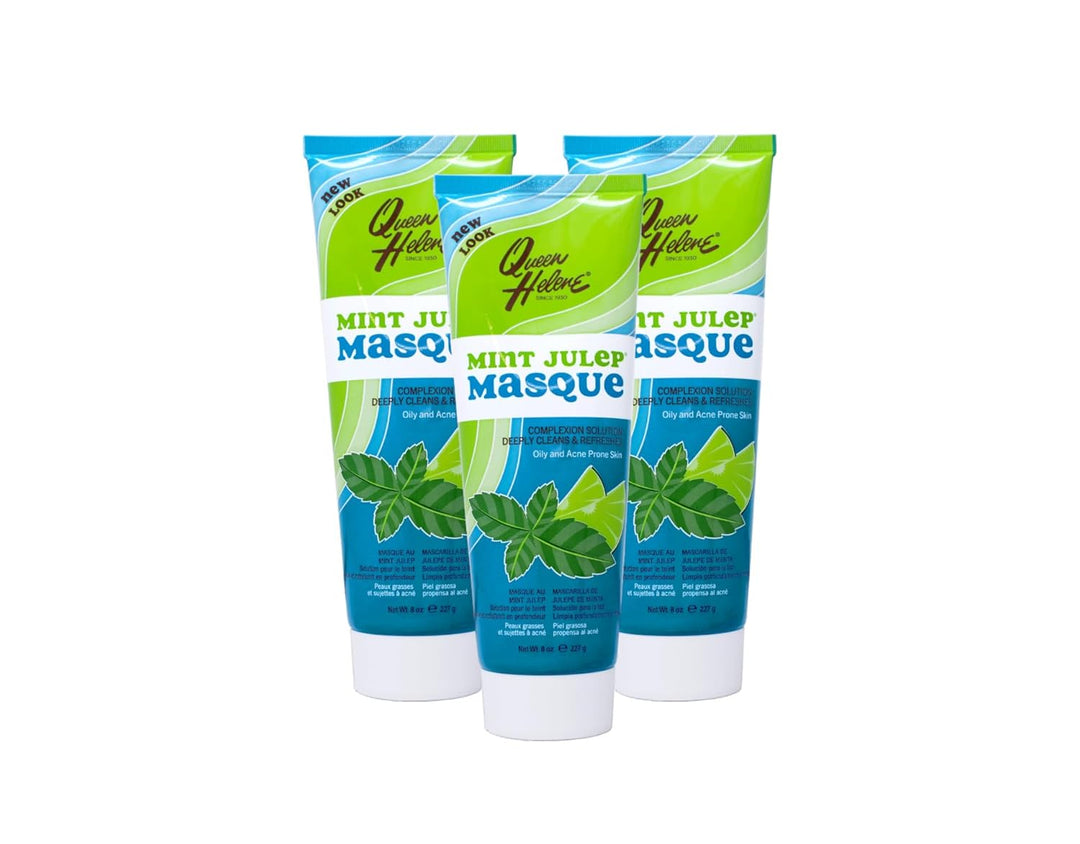 QUEEN HELENE Mascarilla Mint Julep 8 oz (paquete de 3)
