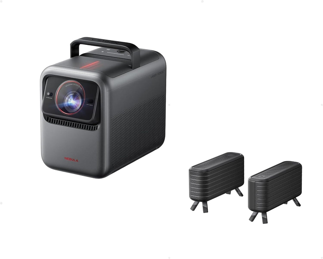 NEBULA Proyector láser 4K triple X1 con altavoces satélite, 3500 lú...