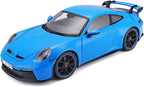 Maisto Super Car Porsche 911 GT3 2022 - Escala 1:18 - Increíblemente detallada réplica de automóvil coleccionable de fundición a presión, modelo de automóvil coleccionable, color azul