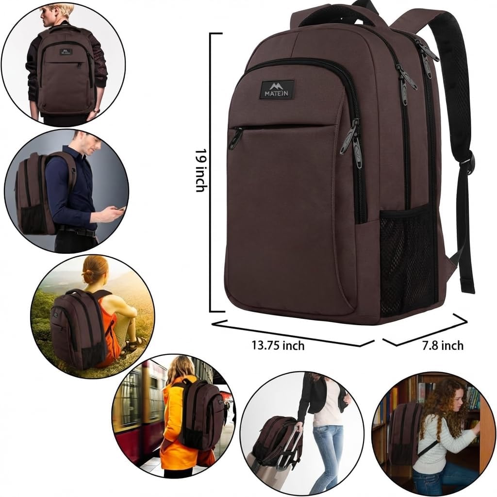 MATEIN Mochila para Laptop, Extra Grande Compatible con TSA de 17.3...
